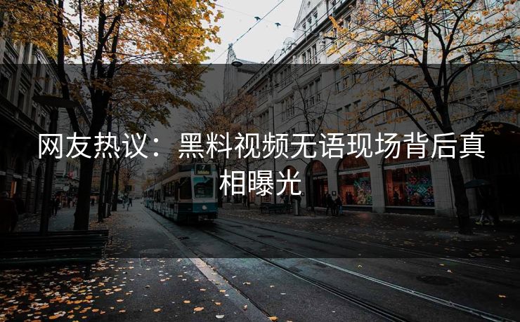 网友热议：黑料视频无语现场背后真相曝光